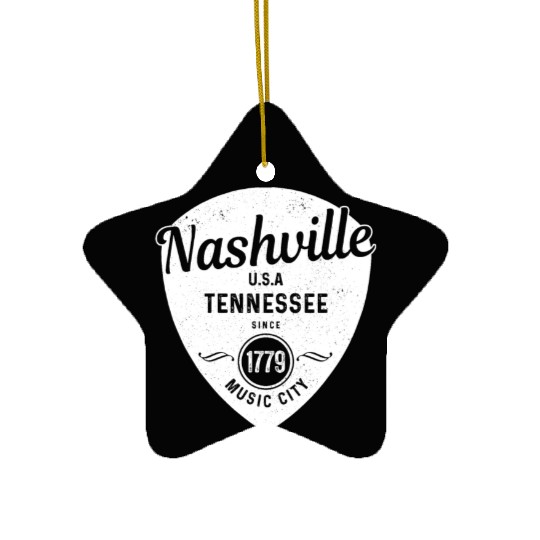 Nashville Tennessee Country Music City Ceramic Ornaments
