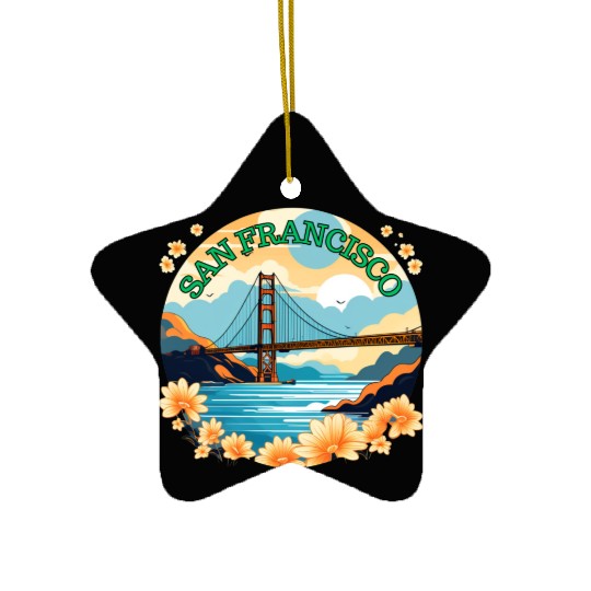 Golden Gate Bridge - San Francisco Ceramic Ornaments