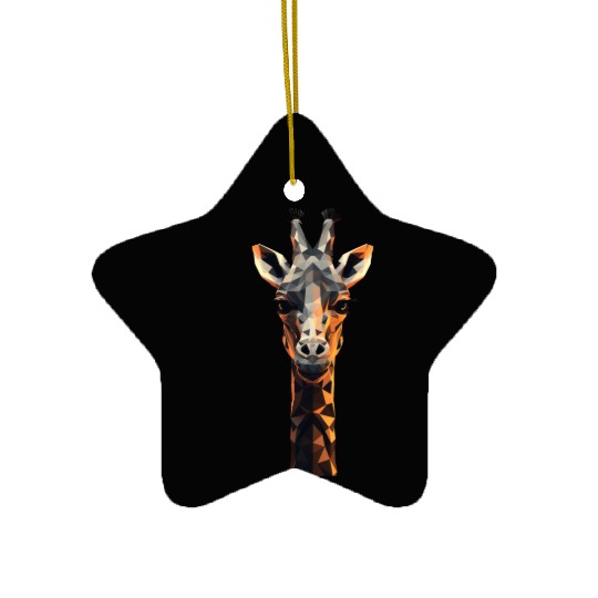 Geometric Style Giraffe Ceramic Ornaments