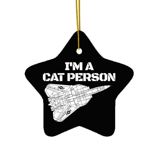 I'm Cat Person F14 Tomcat Fighter Jet Schematicf14 Ceramic Ornaments