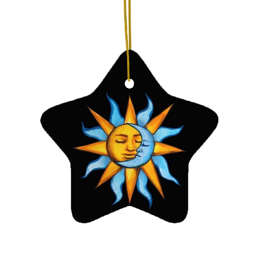 sun moon Ceramic Ornaments