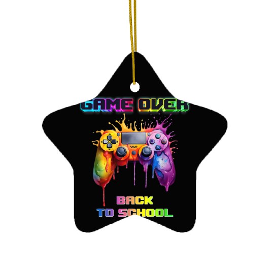 Game Over Back To School First Day School Gaming Ceramic Ornaments