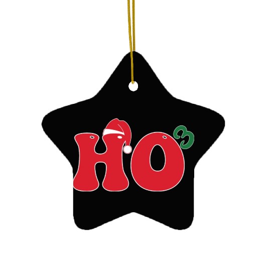 HO HO HO Ceramic Ornaments