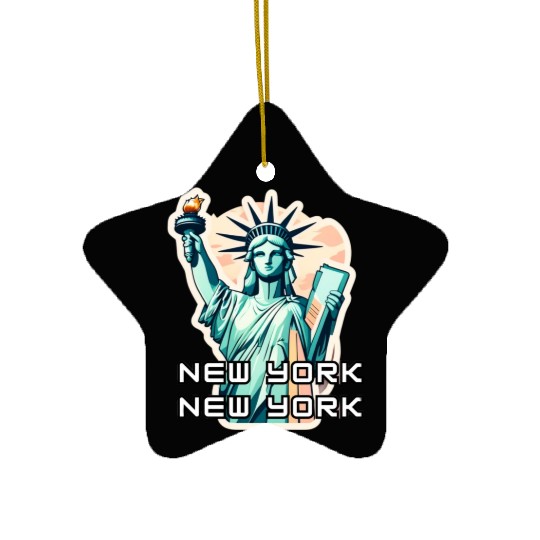 New York - Statue of Liberty Ceramic Ornaments