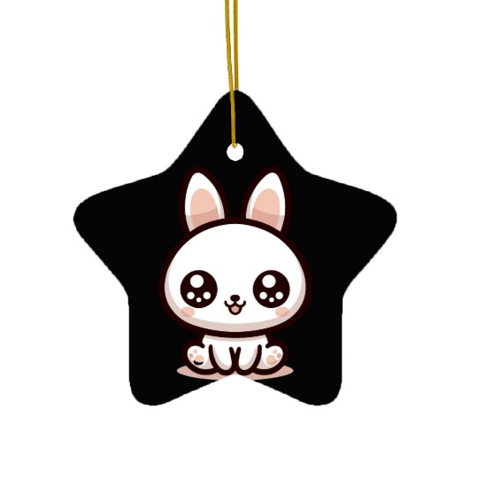 Rabbit Bubble Tea Kawaii Ceramic Ornaments