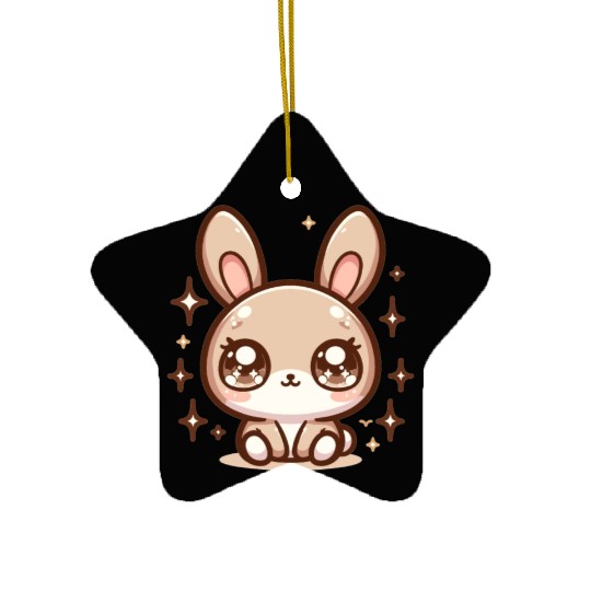 Rabbit Bubble Tea Kawaii Ceramic Ornaments