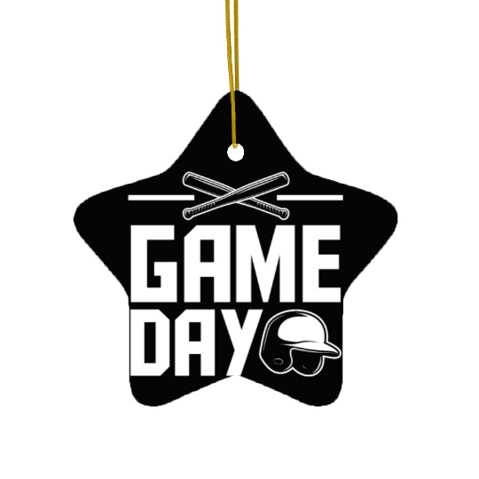 Game Day Funny Baseball Gift Ceramic Ornaments