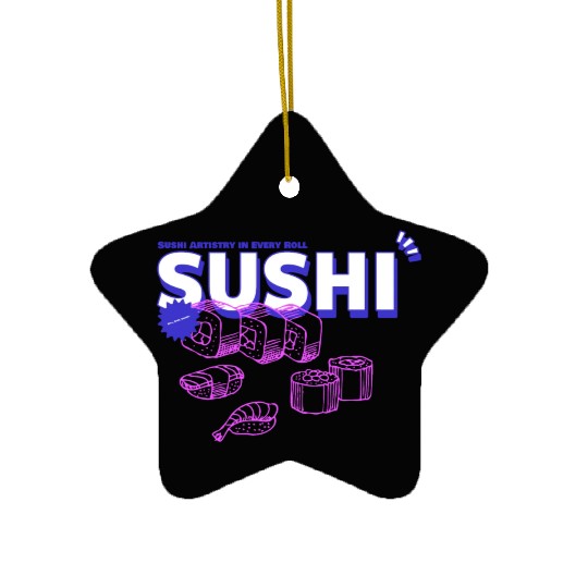 sushi chef, sushi lover Ceramic Ornaments