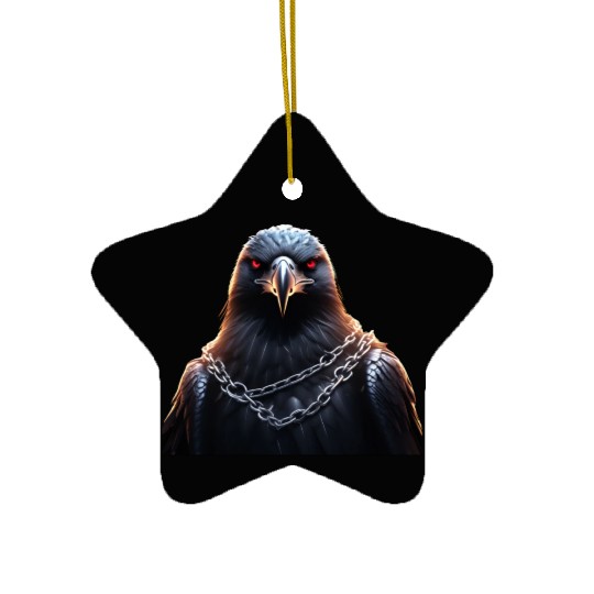 Eagle Caged Thunder: A Heavy Metal Eddie Ceramic Ornaments