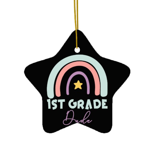 Kindergarten Teacher Funny Student 1st Graduation Ceramic Ornaments