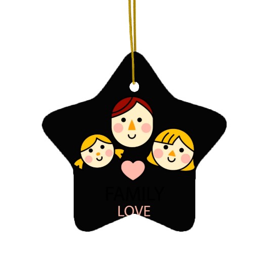 family love Ceramic Ornaments