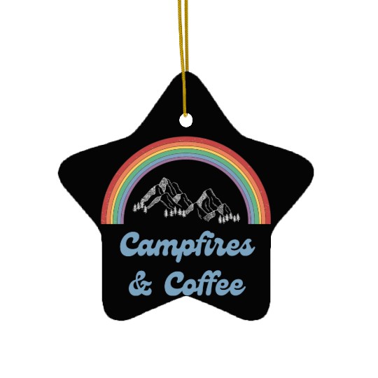 Campfires and Coffee Ceramic Ornaments