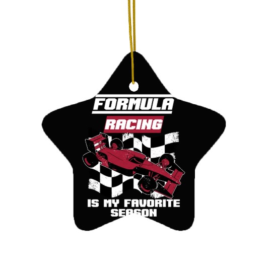 Formula Racing is My Favorite Season Vintage Ceramic Ornaments