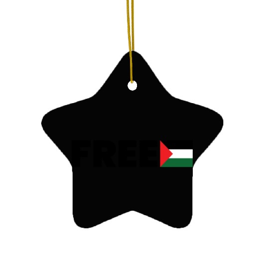 Free Palestine Ceramic Ornaments