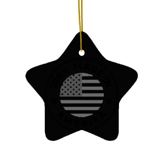 USA Made in America flag Ceramic Ornaments