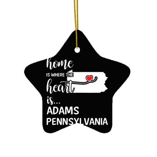 Adams County Pennsylvania Is Where My Heart Is Ceramic Ornaments