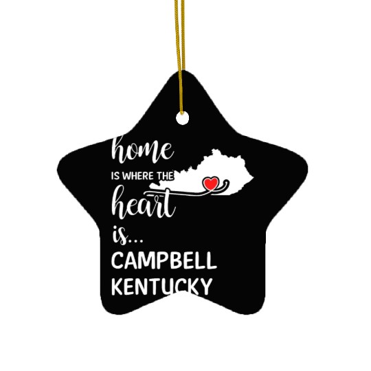 Campbell County Kentucky Is Where My Heart Is Gift Ceramic Ornaments