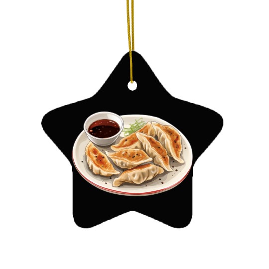 Japanese Pan Fried Dumpling Gyoza Ceramic Ornaments