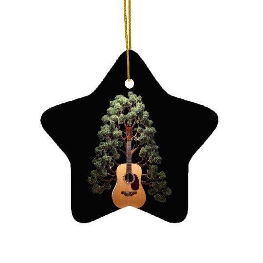Acoustic Guitar Ceramic Ornaments Tree of Life Guitar