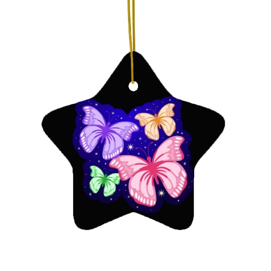 Cute Butterflies Design Ceramic Ornaments