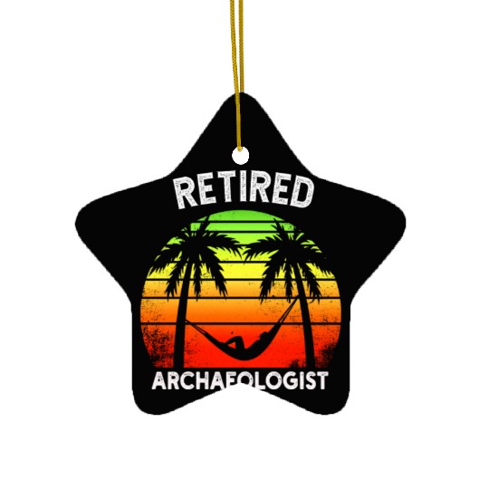 Twilight of Discovery: A Retired Archaeologist Ceramic Ornaments