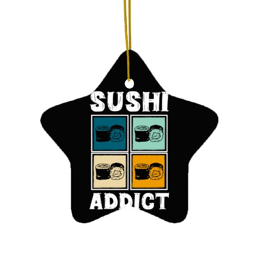 Sushi Delicious Kawaii Cuisine Ceramic Ornaments