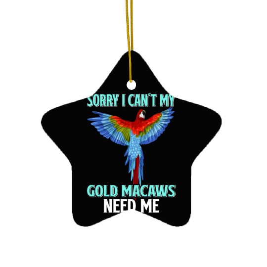 Gold Macaw Ornithologist Enthusiast Gift Ceramic Ornaments