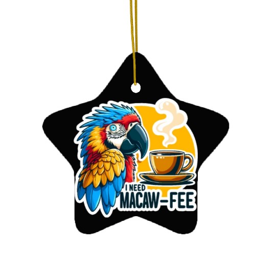 Blue Gold Macaw Macaw-Fee Coffee Lover Ceramic Ornaments