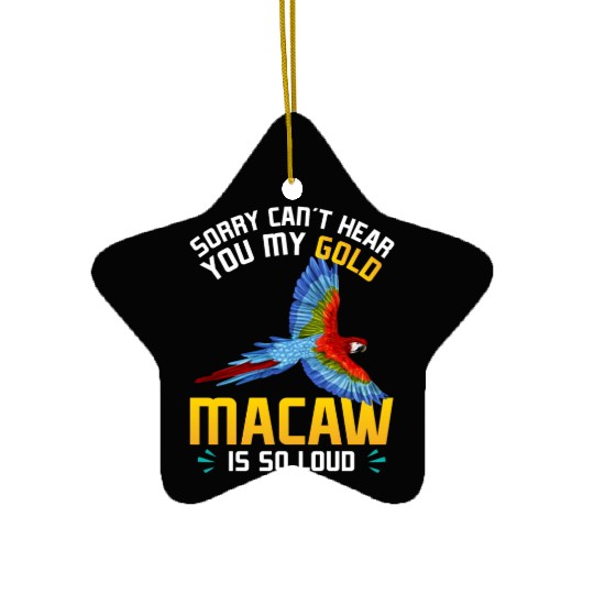 Blue Macaw Gold Macaw Ornithologist Enthusiast Ceramic Ornaments