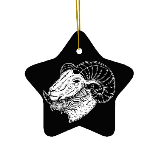 Baphomet Goat Devil Horn Head Ceramic Ornaments