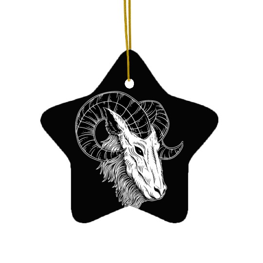 Dark Devil Baphomet Goat Head Ceramic Ornaments