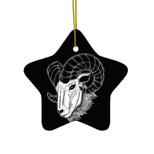 Dark Baphomet Goat Art Ceramic Ornaments