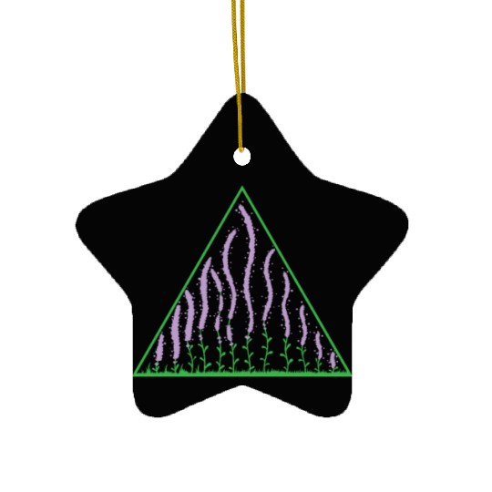 Lavender in a Triangle Plant Garden Fragrance Ceramic Ornaments
