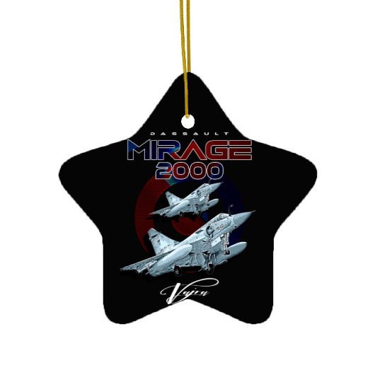 Dassault Mirage 2000 French Vintage Multi-Role Fig Ceramic Ornaments