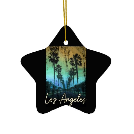 Los Angeles California LA Gift Ceramic Ornaments