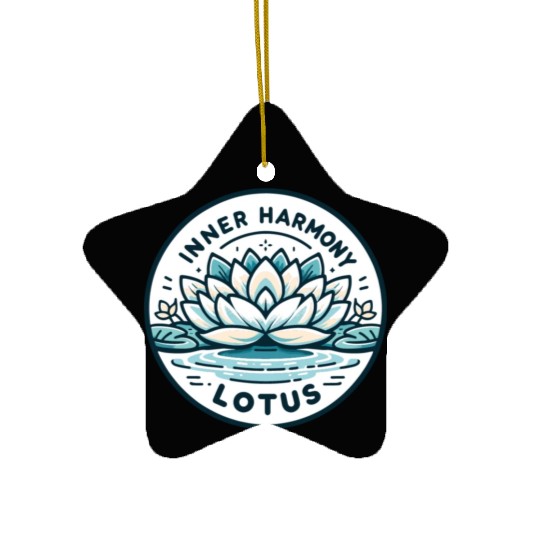 Inner Harmony Lotus - Serene Water & Flower Design Ceramic Ornaments