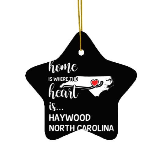Haywood County North Carolina Is Where My Heart Is Ceramic Ornaments