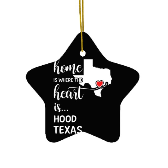 Hood County Texas Is Where My Heart Is Gift Ceramic Ornaments