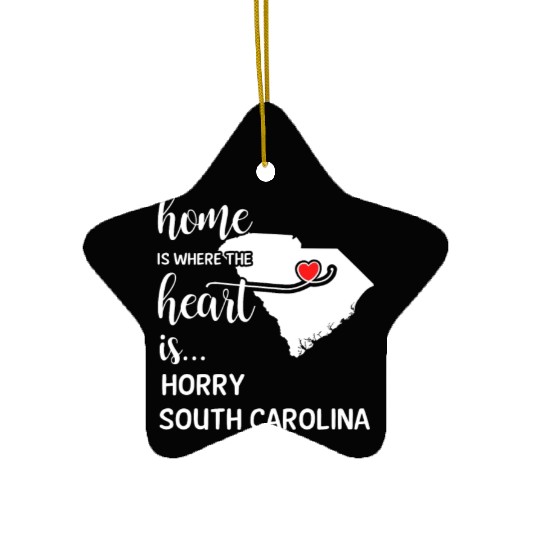 Horry County South Carolina Is Where My Heart Is Ceramic Ornaments