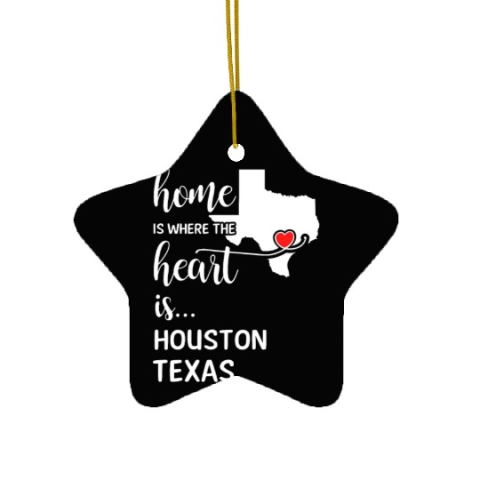 Houston County Texas Is Where My Heart Is Gift Ceramic Ornaments