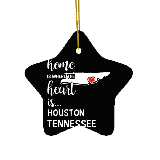 Houston County Tennessee Is Where My Heart Is Gift Ceramic Ornaments