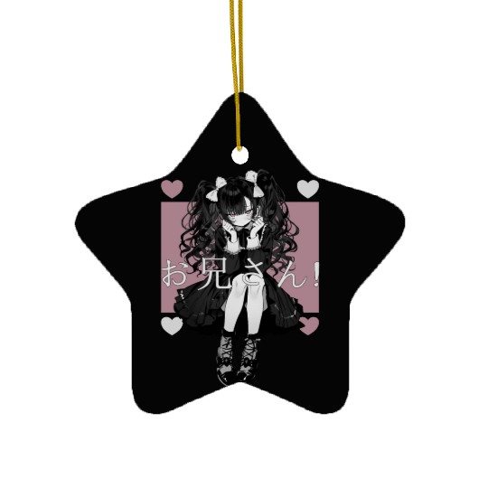 Gothic Maid Anime Harajuku Yami Kawaii Aesthetic Ceramic Ornaments