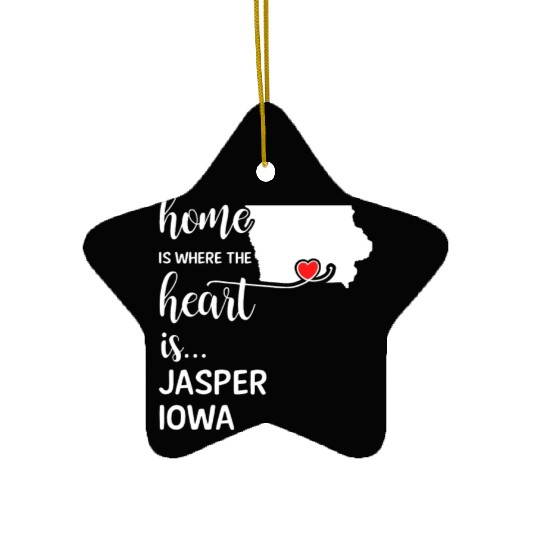Jasper County Iowa Is Where My Heart Is Gift Ceramic Ornaments