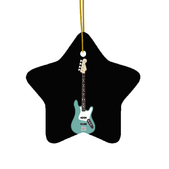 Seafoam Green Bass Ceramic Ornaments