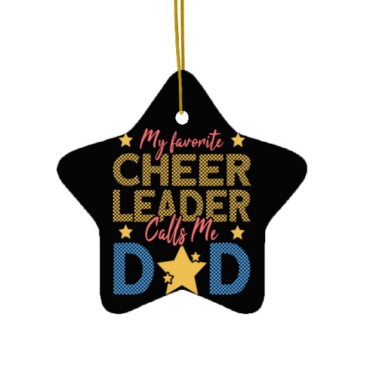 Cheerleader Dad Ceramic Ornaments