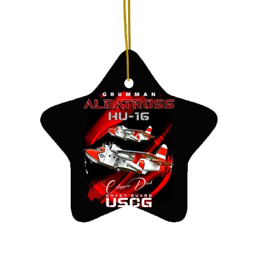 Grumman HU-16 Albatross Coast Guard Aircraft Ceramic Ornaments