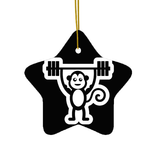 Muscle Gym Monkey Ceramic Ornaments