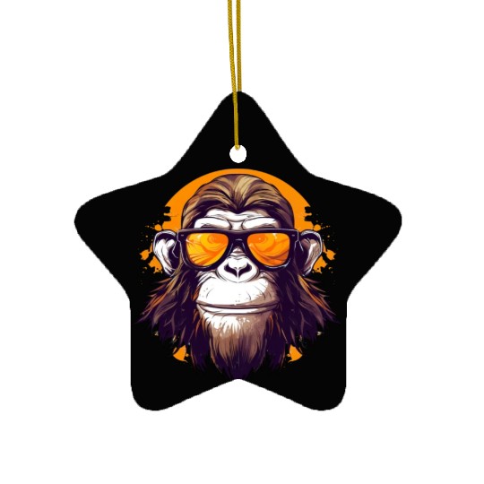 Street Art Monkey Urban Rap Street Monkey Ceramic Ornaments