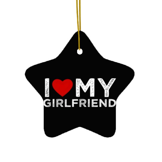 I Love My Friend I He My Friend I Love My Gf Ceramic Ornaments