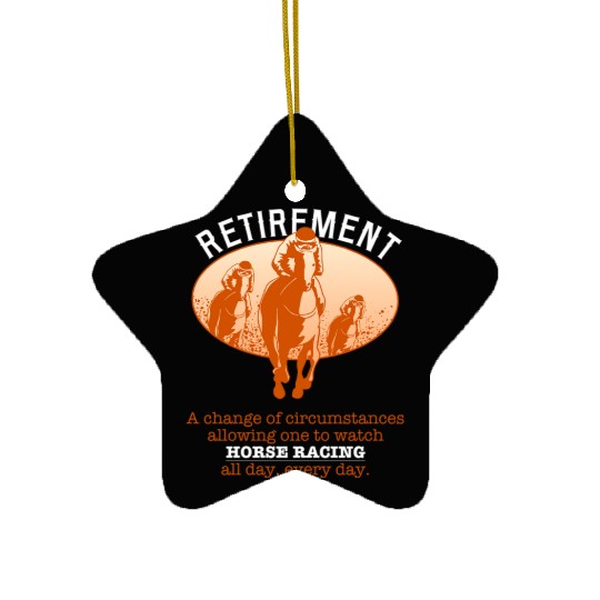 Retirement Plan Horse Racing Ceramic Ornaments